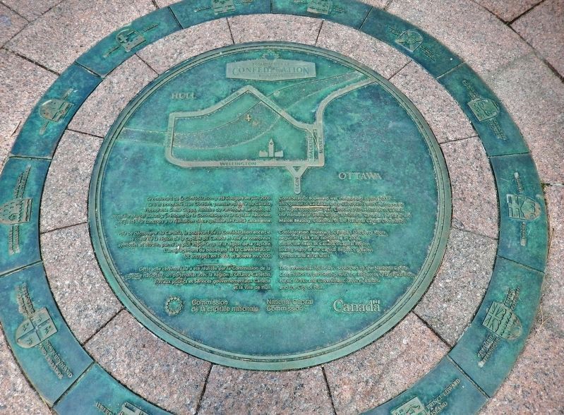 Le Boulevard de la Confédération /<br>Confederation Boulevard Marker. Click for full size. Le Boulevard de la Confédération /<br>Confederation Boulevard Marker image. Click for full size.