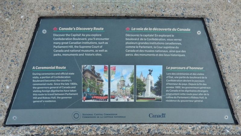 Canada's Discovery Route /<br>La voie de la découverte du Canada Marker. Click for full size. Canada's Discovery Route /<br>La voie de la découverte du Canada Marker image. Click for full size.