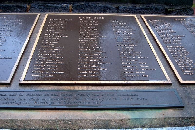 Cumberland County Civil War Memorial. Click for full size. Cumberland County Civil War Memorial image. Click for full size.