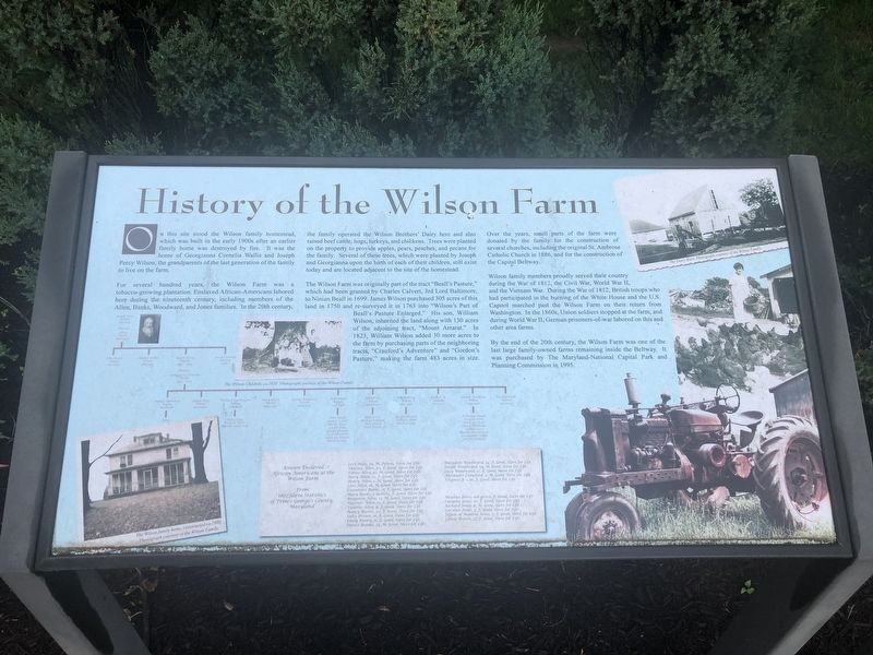 History of the Wilson Farm Marker image. Click for full size.