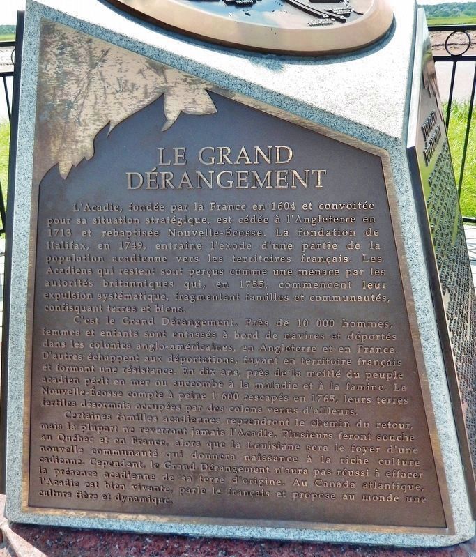 Le Grand Drangement Marker (<i>Franais</i>) image. Click for full size.