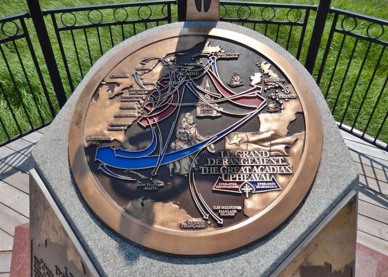 The Great Acadian Upheaval / Le Grand D�rangement<br>(<i>top of monument</i>) image. Click for full size.