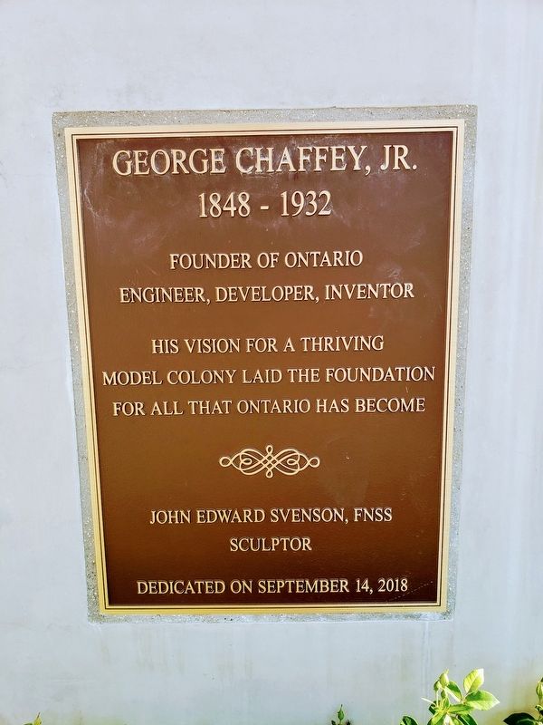 George Chaffey, Jr. Marker image. Click for full size.