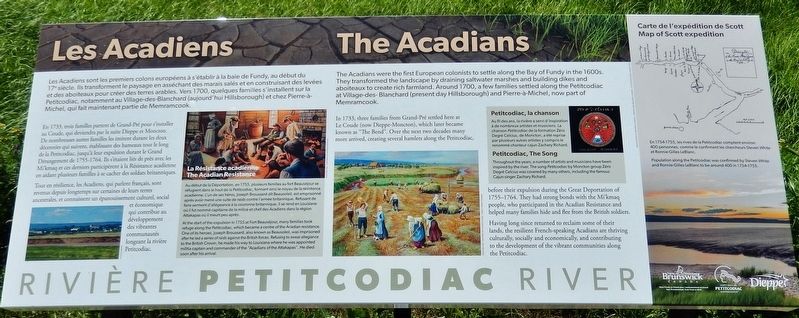 Les Acadiens / The Acadians Marker image. Click for full size.