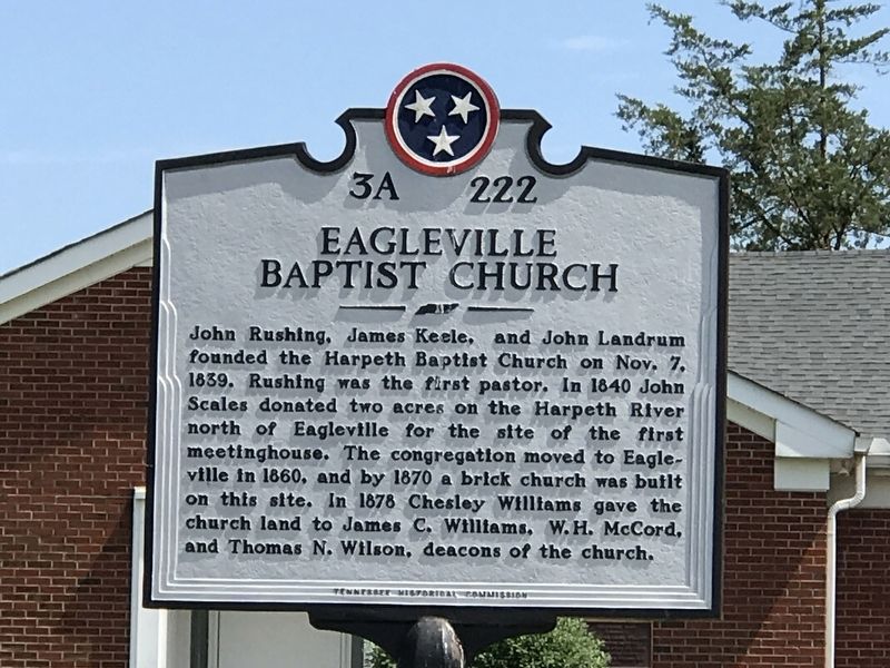 Eagleville Baptist Church Marker image. Click for full size.
