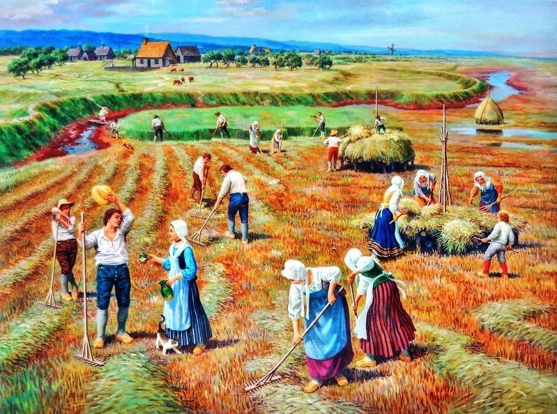 Marker detail: Agriculture acadienne image. Click for full size.