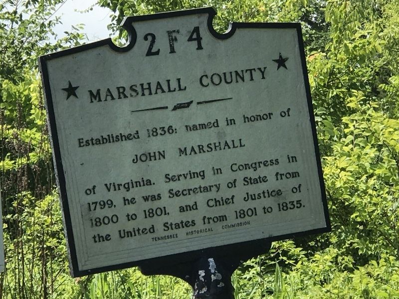 Marshall County / Williamson County Marker image. Click for full size.
