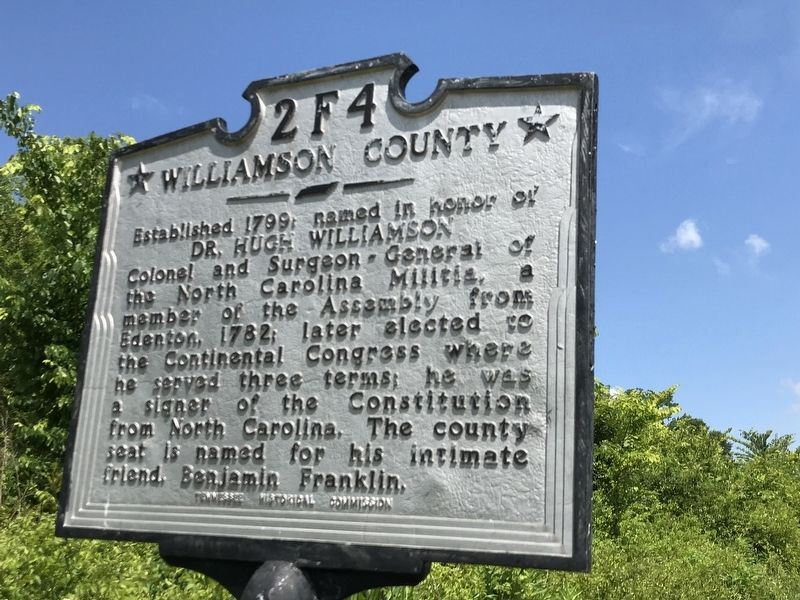 Marshall County / Williamson County Marker. Click for full size. Marshall County / Williamson County Marker image. Click for full size.