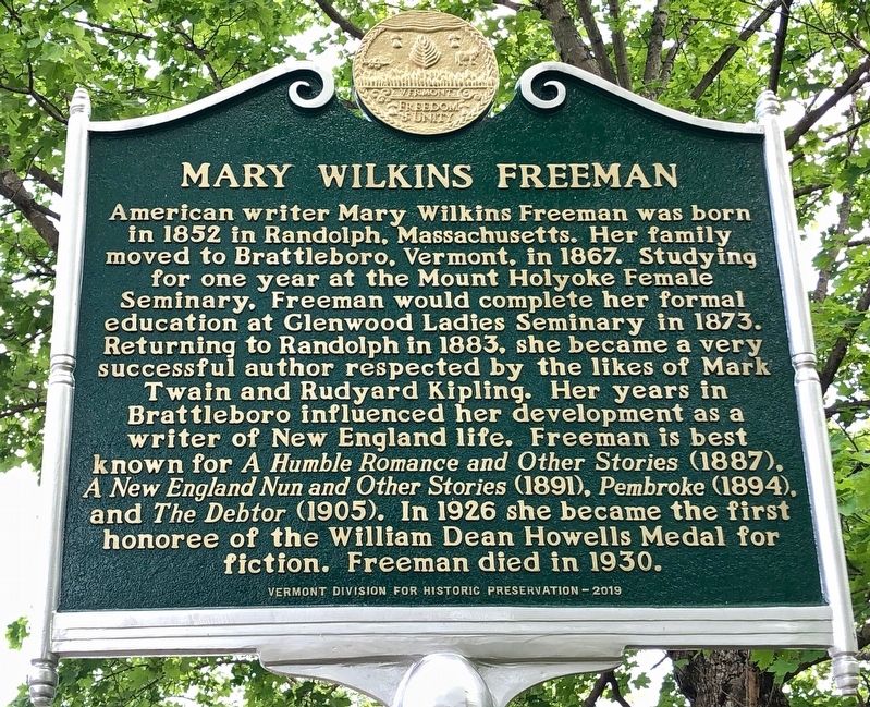 Mary Wilkins Freeman Marker image. Click for full size.