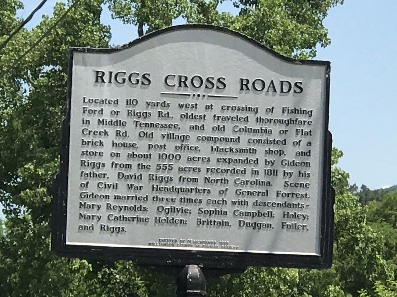 Riggs Cross Roads Marker image. Click for full size.