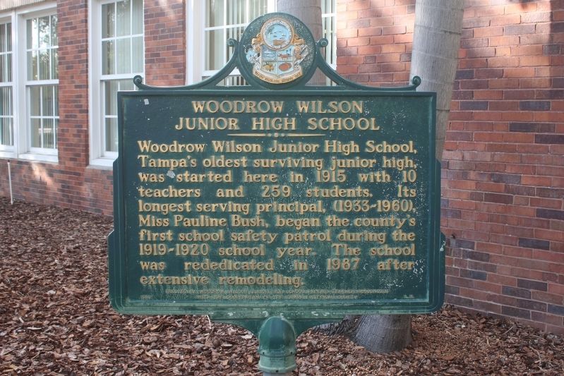 Woodrow Wilson Junior High School Marker image. Click for full size.