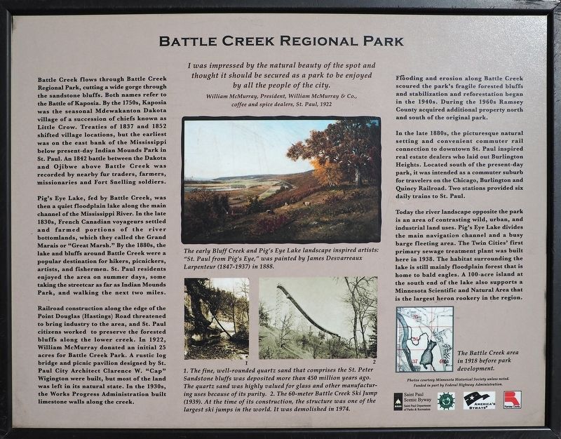 Battle Creek Regional Park marker image. Click for full size.