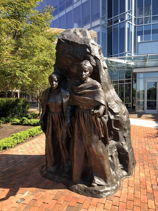 The bronze sculpture of the Edmonson Sisters image. Click for full size.