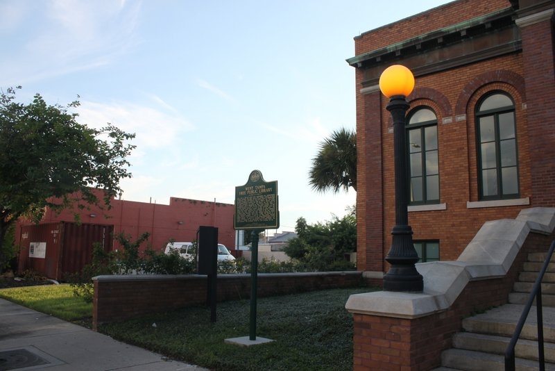 West Tampa Free Public Library and Marker