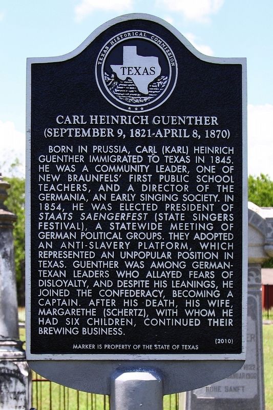 Carl Heinrich Guenther Marker image. Click for full size.