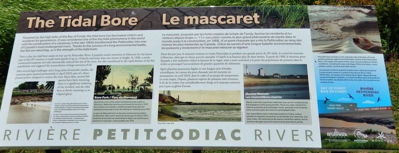 The Tidal Bore / le mascaret Marker image. Click for full size.
