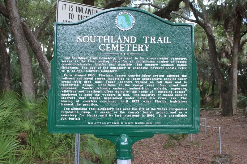 Southland Trail Cemetery Marker image. Click for full size.