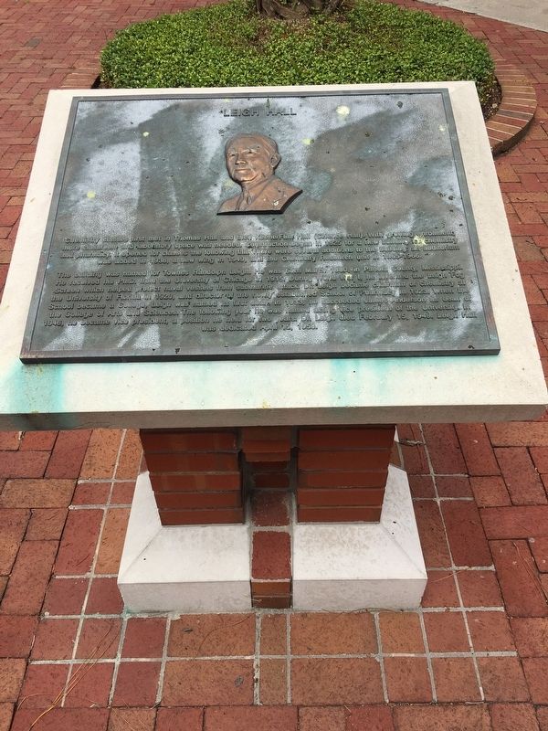 Leigh Hall Marker. Click for full size. Leigh Hall Marker image. Click for full size.