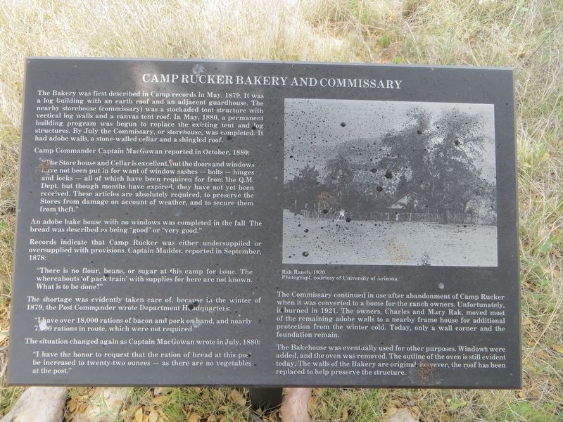 Camp Rucker Bakery and Commissary Marker. Click for full size. Camp Rucker Bakery and Commissary Marker image. Click for full size.