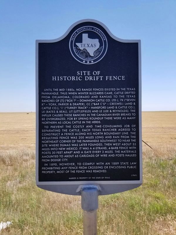 Site of Historic Drift Fence Marker. Click for full size. Site of Historic Drift Fence Marker image. Click for full size.