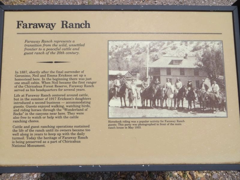 Faraway Ranch Marker image. Click for full size.