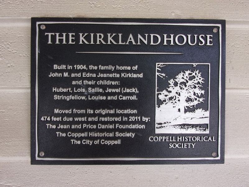 The Kirkland House Marker image. Click for full size.