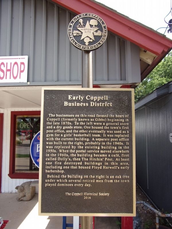Early Coppell Business District Marker image. Click for full size.