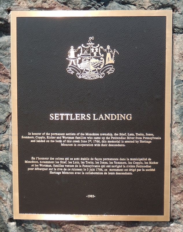 Settlers Landing Marker. Click for full size. Settlers Landing Marker image. Click for full size.