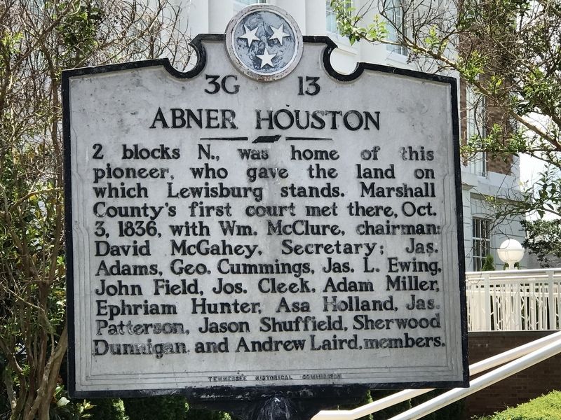 Abner Houston Marker image. Click for full size.