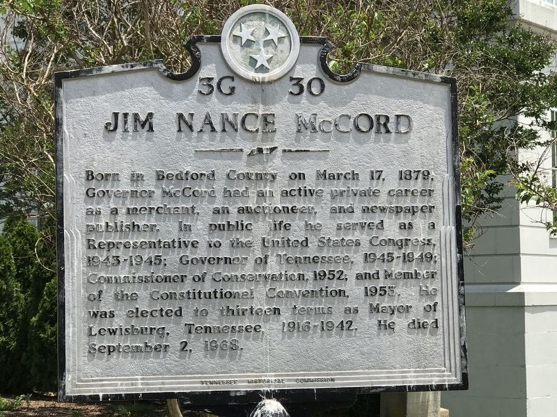 Jim Nance McCord Marker image. Click for full size.
