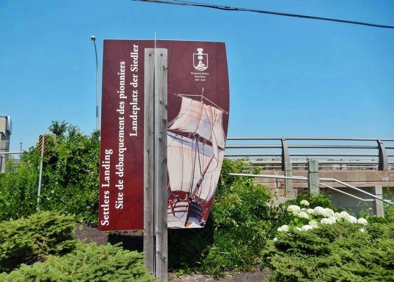 Settlers Landing Plaza Banner. Click for full size. Settlers Landing Plaza Banner image. Click for full size.