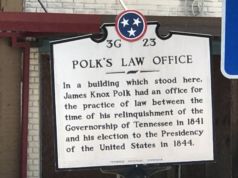 Polk's Law Office Marker. Click for full size. Polk's Law Office Marker image. Click for full size.