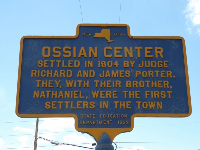 Ossian Center Marker image. Click for full size.