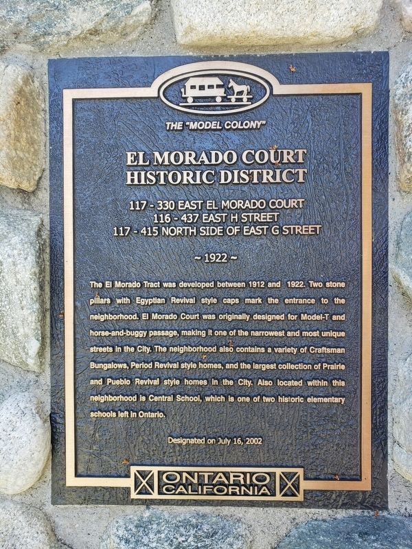 El Morado Court Historic District Marker image. Click for full size.
