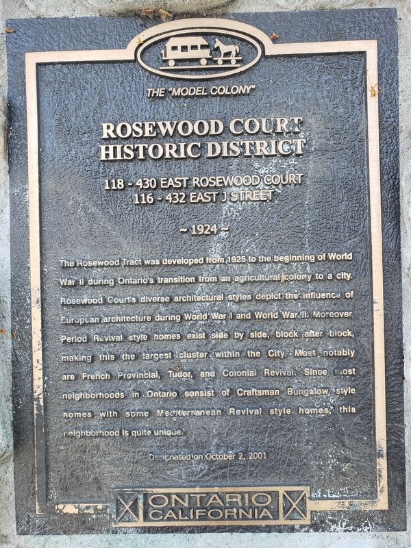 Rosewood Court Historic District Marker image. Click for full size.