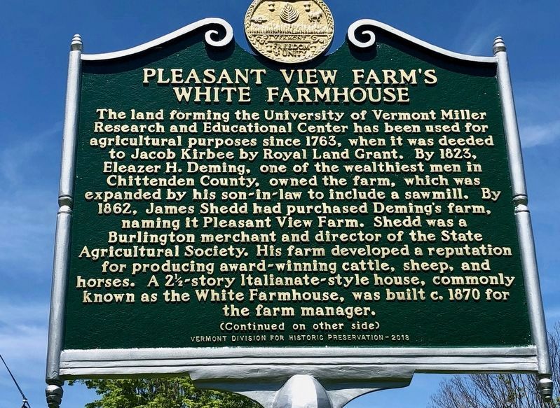 Pleasant View Farm's White Farmhouse Marker image. Click for full size.