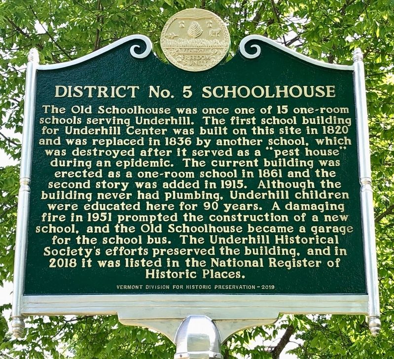 District No. 5 Schoolhouse Marker image. Click for full size.