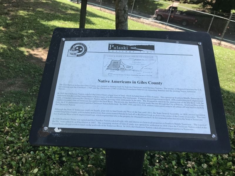 Native Americans in Giles County Marker image. Click for full size.