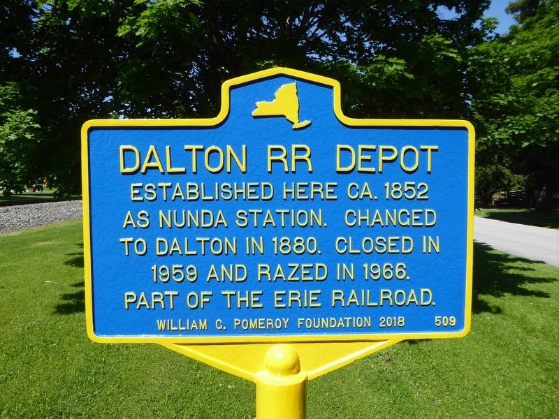 Dalton RR Depot Marker image. Click for full size.