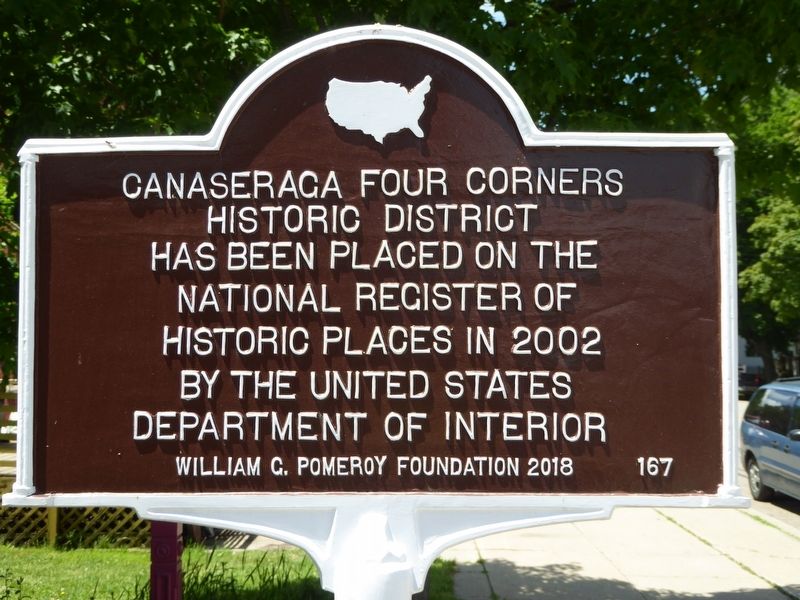 Canaseraga Four Corners Historic District Marker image. Click for full size.