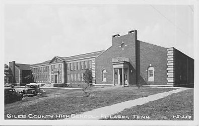 Giles County High School in the 1940s image. Click for full size.