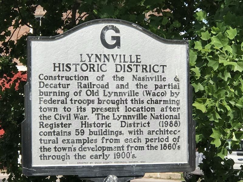 Lynnville Historic District Marker image. Click for full size.