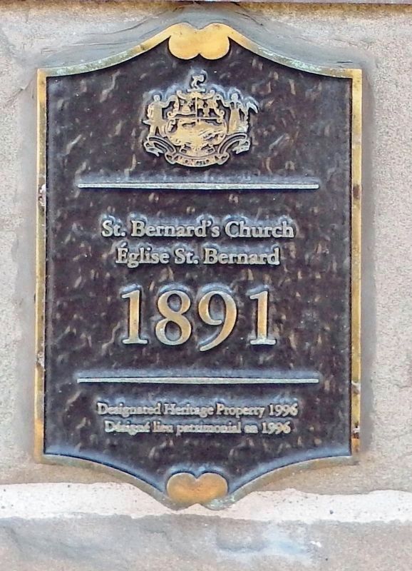 St. Bernard's Church Heritage Plaque image. Click for full size.