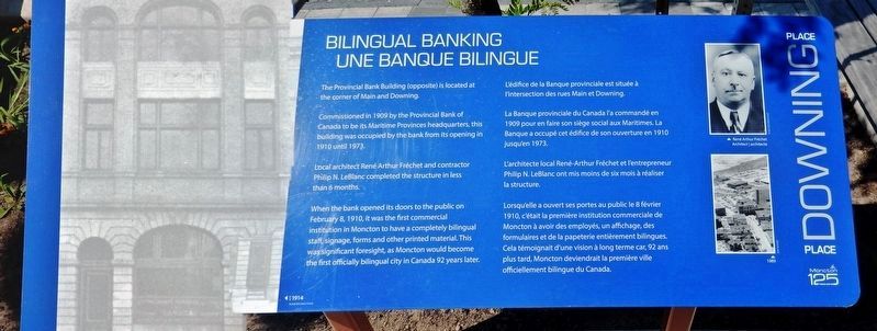 Bilingual Banking / Une Banque Bilingue Marker image. Click for full size.