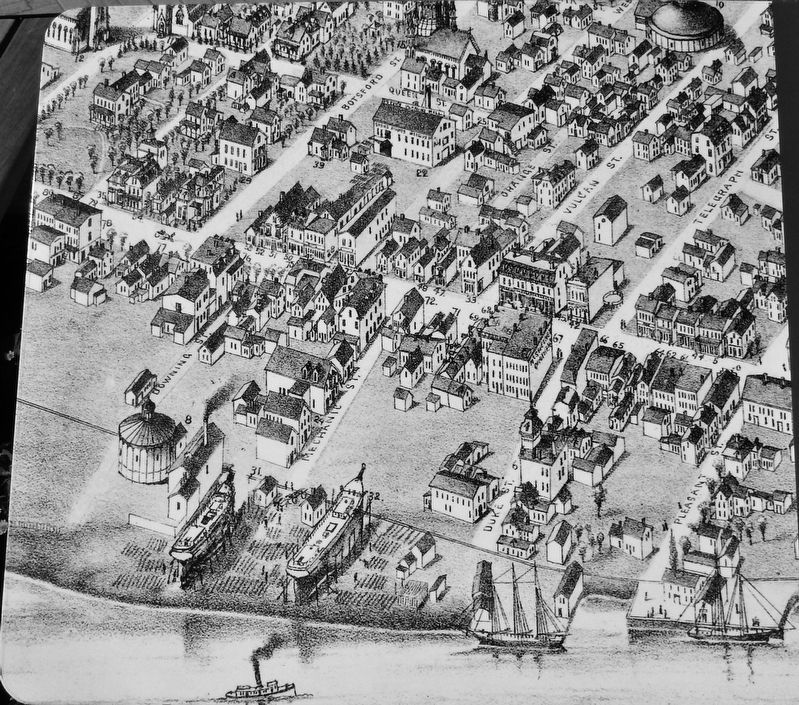 Marker detail: Moncton 1881 image. Click for full size.