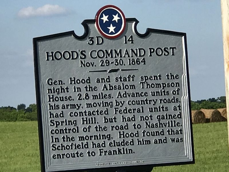 Hood's Command Post Marker image. Click for full size.