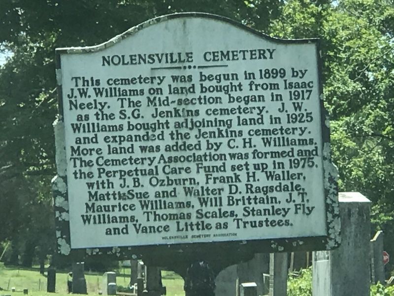 Nolensville Cemetery Marker image. Click for full size.