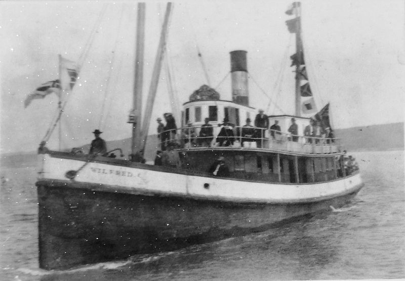 Marker detail: <i>Wilfred C</i> Steamship image. Click for full size.