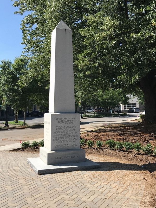 Murfreesboro - State Capital monument Marker. Click for full size. Murfreesboro - State Capital monument Marker image. Click for full size.