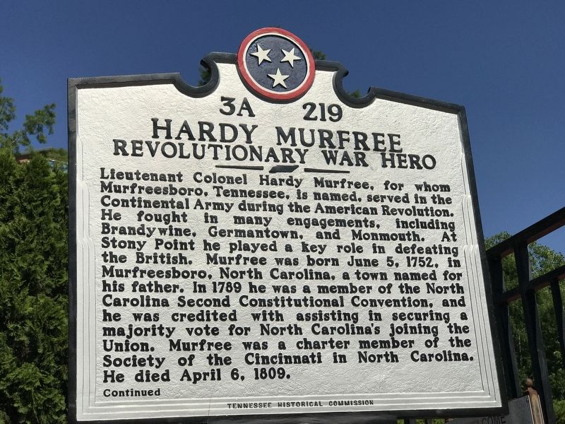 Hardy Murfree Marker image. Click for full size.